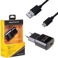 Зарядное устройство Grand-X Quick Charge QC3.0, + cable USB -> Type C, Cu, 3A, 1m (CH-550TC)