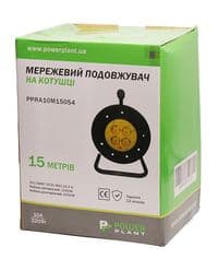 Мережевий подовжувач PowerPlant на катушке 15 м, 4 розетки (JY-2002/15) (PPRA10M150S4)