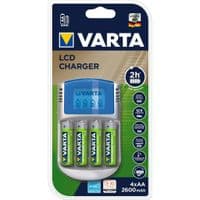 Зарядний пристрій VARTA LCD CHARGER+4xAA 2500 mAh