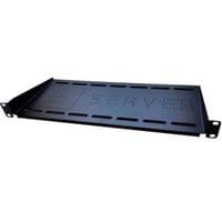Полка 19 "ESERVER 1U глиб. 300мм, чорний (PK-1U-300-B)