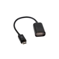 Дата кабель USB 2.0 AF до Micro 5P OTG 0,16 м Lapara (LA-UAFM-OTG чорний)