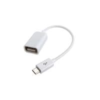Дата кабель USB 2.0 AF до Micro 5P OTG 0,16 м Lapara (LA-UAFM-OTG білий)
