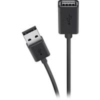 Кабель BELKIN USB 2.0 (AM/AF) EXT 3м, Black