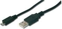 Кабель Digitus USB 2.0 (AM/microB) 1m, black