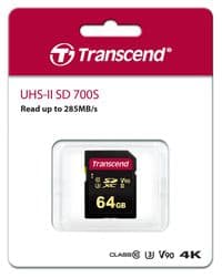 Карта памяти Transcend 64GB SDHC C10 UHS-II U3 R285, W180MB/s 4K
