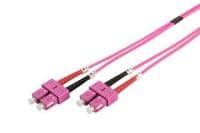 Оптичний патч-корд DIGITUS SC/UPC-SC/UPC,50/125, OM4,duplex,1m