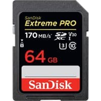 Карта памяти SanDisk 64GB SDXC C10 UHS-I U3 R170MB/s Extreme Pro