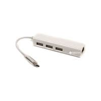 Концентратор USB3.1 PowerPlant CA910397 White 3xUSB2.0+Ethernet