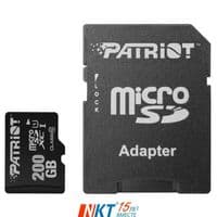 Карта памяти MicroSDXC card 200G C10 UHS-I PATRIOT + SD adapter