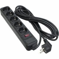 Мережевий фільтр живлення PATRON 5.0 m3*1mm2 (SP-1055) 5 розеток BLACK (EXT-PN-SP-1055)
