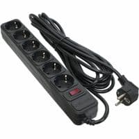 Мережевий фільтр живлення PATRON 5.0 m3*1mm2 (SP-1065)  6 розеток BLACK (EXT-PN-SP-1065)