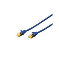 Патч-корд DIGITUS CAT 6a S-FTP, 0,5м,AWG 26/7 синего цвета