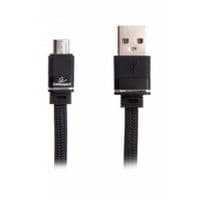 Кабель Cablexpert micro USB 2.0 A-папа/Micro B-папа, премиум, плоский, 2.4А