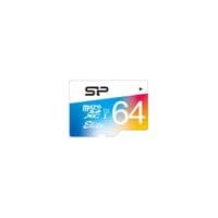 Карта памяти MicroSDXC card 64G C10 UHS-I SILICON POWER ELITE Color + SD adapter