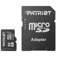 Карта пам'яті Patriot 64GB microSDXC C10 UHS-I LX + SD