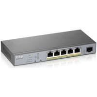 Комутатор PoE+ для IP відеокамер,PoE 60 Вт GS1350-6HP-EU0101F