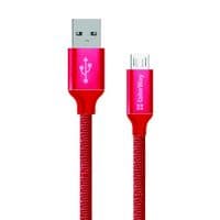 Дата кабель ColorWay Кабель Colorway USB - MicroUSB 2.1А 1м красный (CW-CBUM002-RD)