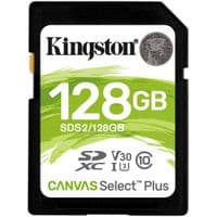 Карта памяти Kingston 128GB SDXC Canvas Select Plus 100R C10 UHS-I U3 SDS2/128GB