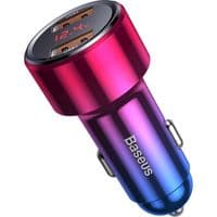 Автомобильное ЗУ Baseus Magic Series Dual QC 2x3.0, display, red