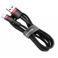 Кабель Lightning Baseus cafule Cable USB For lightning 2.4A 0.5M Red+Black (CALKLF-A19)