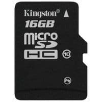 Карта памяти KINGSTON Memory 16ГБ Micro SDHC Class 10 (SDC10/16GBSP)