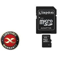 Карта памяти Kingston 4GB microSDHC Class 4 Flash Card + SD Adapter