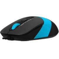 Мышь проводная бесшумная A4Tech Fstyler FM10S (Black + Blue)