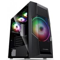 Корпус 2E GAMING TURBO (G2057B) MidT,2xUSB2.0,1xUSB3.0, 1x200+3x120ARGB ,стекло (бок.пан.),без БП,черн.