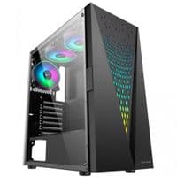 Корпус 2E GAMING GALAXY (G2055) MidT,2xUSB2.0,1xUSB3.0, 3x120ARGB+лента,стекло (бок.пан.),без БП,черн.