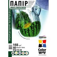 Бумага ColorWay A4 155г Glossy 50ст. (PGD155050A4)