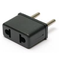 Переходник PowerPlant сетевой 220В EU/US черный (DV00DV0022)