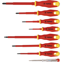 Отвертка Topex 1000В, набор 8 шт. (39D674)