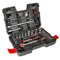 Набір інструментів TOP TOOLS змінних головок 1/4", 1/2" 53 од. (38D530)