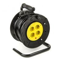 Мережевий подовжувач PowerPlant котушка 20 м, 2x1.0мм2, 8А, 4 розетки (JY-2000/20) (PPRA08M200S4)