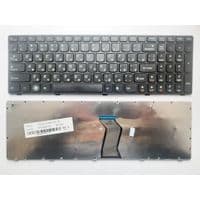 Клавіатура ноутбука Lenovo IdeaPad G570/G770/Z560 Series чорна з чорною рамкою RU
