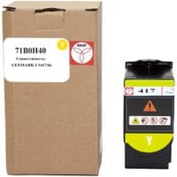Тонер-картридж BASF Lexmark CS417dn 71B0H40 жовтий (BASF-KT-71B0H40)