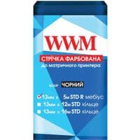 Лента к принтерам 13мм х 5м STD п. Black WWM (R13.5SR)