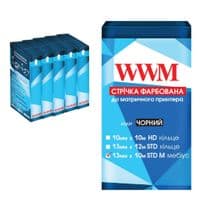 Лента к принтерам 13мм х 10м STD л. Black*5шт WWM (R13.10SM5)