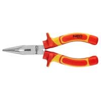 Плоскогубцы Neo Tools подовжені прямі 160 мм, 1000 В, CrV, поліровані (01-223)