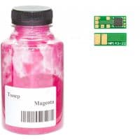 Тонер HP LJ Pro M252, Canon 045, 45г Пурпурний + чіп WWM (045-CF403A-201M)