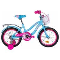 Дитячий велосипед Formula 16" FLOWER рама-10" St 2020 блакитний з багажником (OPS-FRK-16-113)