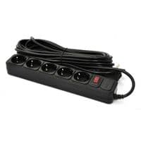 Фільтр живлення PATRON 10 m3*1mm2 (SP-10510) 5 розеток BLACK (EXT-PN-SP-10510)