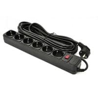 Фільтр живлення PATRON 10 m3*1mm2 (SP-10610) 6 розеток BLACK (EXT-PN-SP-10610)