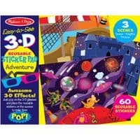 Набір для творчості Melissa&Doug Багаторазові 3D наклейки з окулярами Пригоди (MD9375)