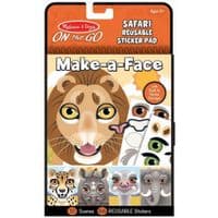 Набір для творчості Melissa&Doug Блокнот із багаторазовими наклейками Сафарі (MD30510)