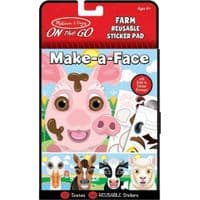 Набір для творчості Melissa&Doug Блокнот із багаторазовими наклейками Ферма (MD30511)