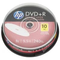 Диск DVD HP DVD+R 8,5 ГБ 8X DL IJ PRINT 10шт шпиндель (69306/DRE00060WIP-3)