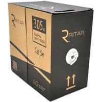 Кабель мережевий Ritar FTP 305м КНПЕп 4p 24AWG [СCA] зовнішній, дріт, котушка (11830)