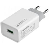 Зарядний пристрій ColorWay 1USB Quick Charge 3.0 (18W) (CW-CHS013Q-WT)
