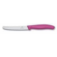 Кухонний ніж Victorinox SwissClassic для овочів 11 см, хвилясте лезо, Pink (6.7836.L115)